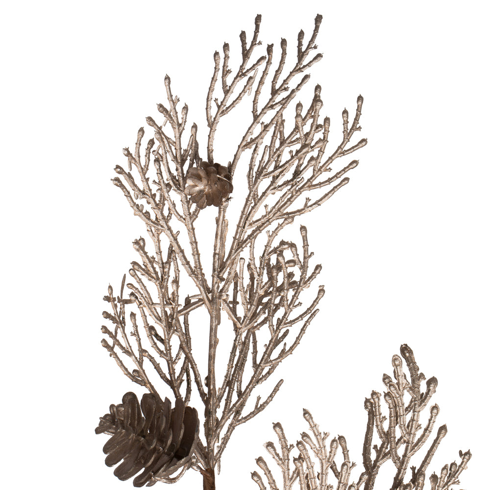 Vickerman 36" Champagne Glitter Pine Cone Artificial Christmas Spray. Includes 3 sprays per pack.
