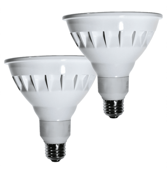 Damar PAR38 LED Flood Light Bulb 35W E26 Medium Base 4000K Cool White Ideal for Track & Recessed Spot Light Bulbs 120-277V 4000 Lumens White Finish Pack of 2