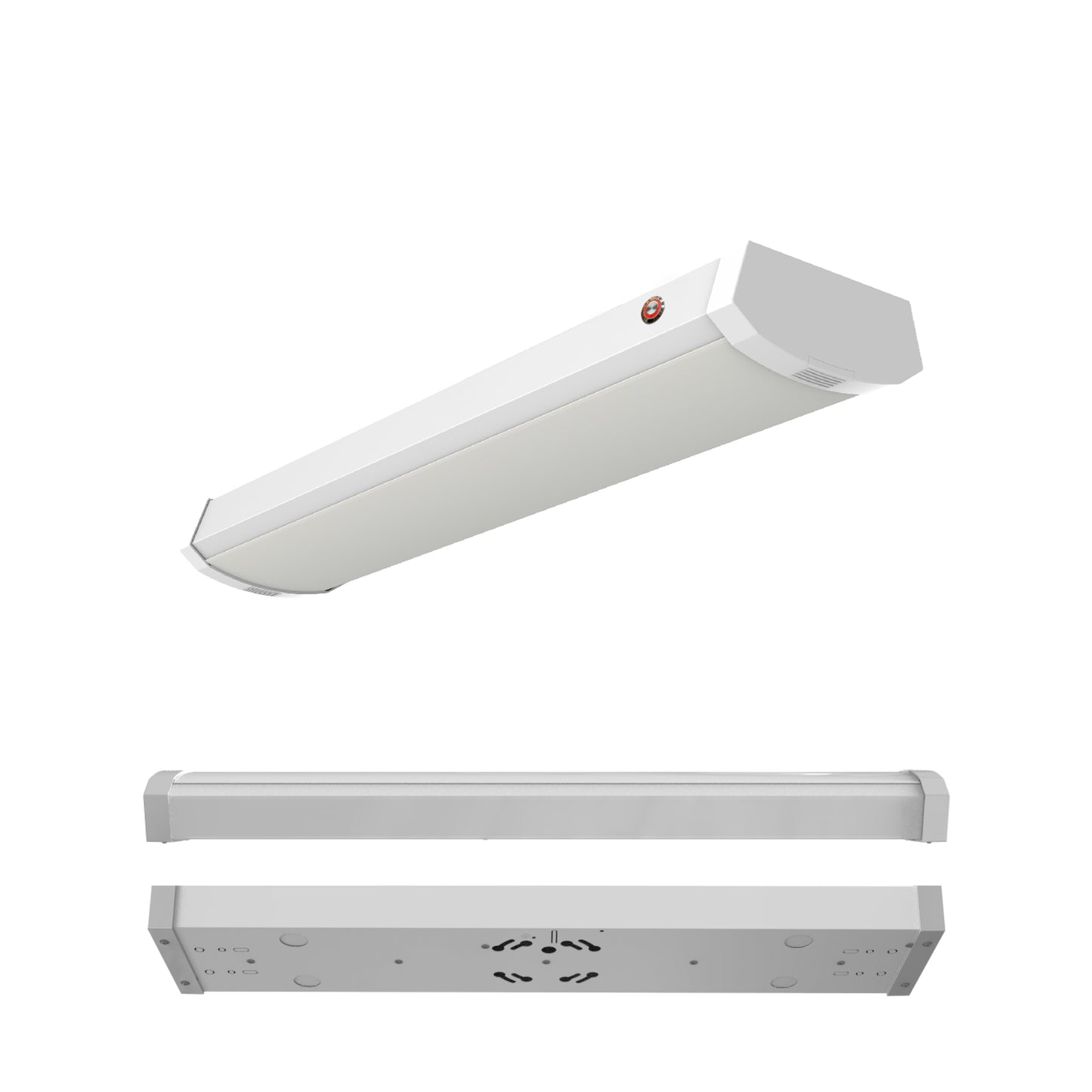 Bulbrite 773505 2 ft. Integrated 5 Color Selectable LED Dimmable Wraparound Light W/ Battery Backup (120-277v), 2300 Lumens, White