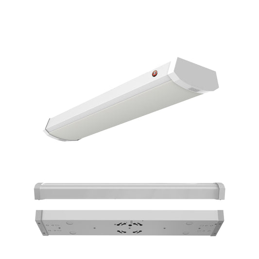 Bulbrite 773505 2 ft. Integrated 5 Color Selectable LED Dimmable Wraparound Light W/ Battery Backup (120-277v), 2300 Lumens, White