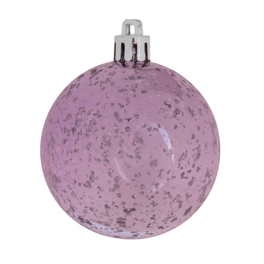 Vickerman 4" Lavender Mercury Ball Christmas Ornament Features a Shiny Finish. Comes 6 per Bag.