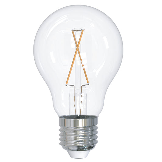 Bulbrite 2.5-Watt A19 Medium Base (E26) LED Bulb with Vintage Spiral Filaments, Clear, 2700K Warm White, 100 Lumens