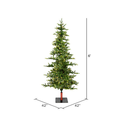 Vickerman 6' Shawnee Fir Artificial Christmas Tree Warm White LED Dura-lit Lights