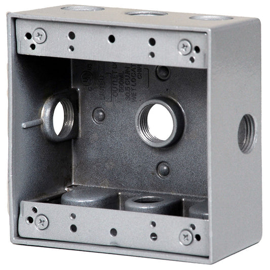 Westgate 1/2” Trade Size, 5 Outlet Holes, 30.5 Cu. In., Electrical Products, Gray Finish