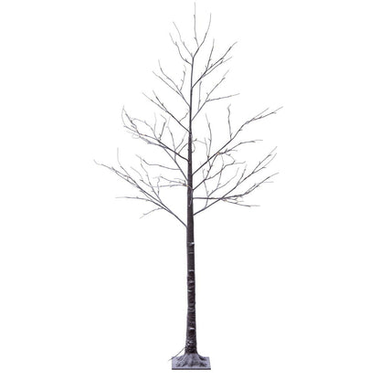 Vickerman 8' Brown Frosted Twig Tree Warm White 3mm Wide Angle LED lights