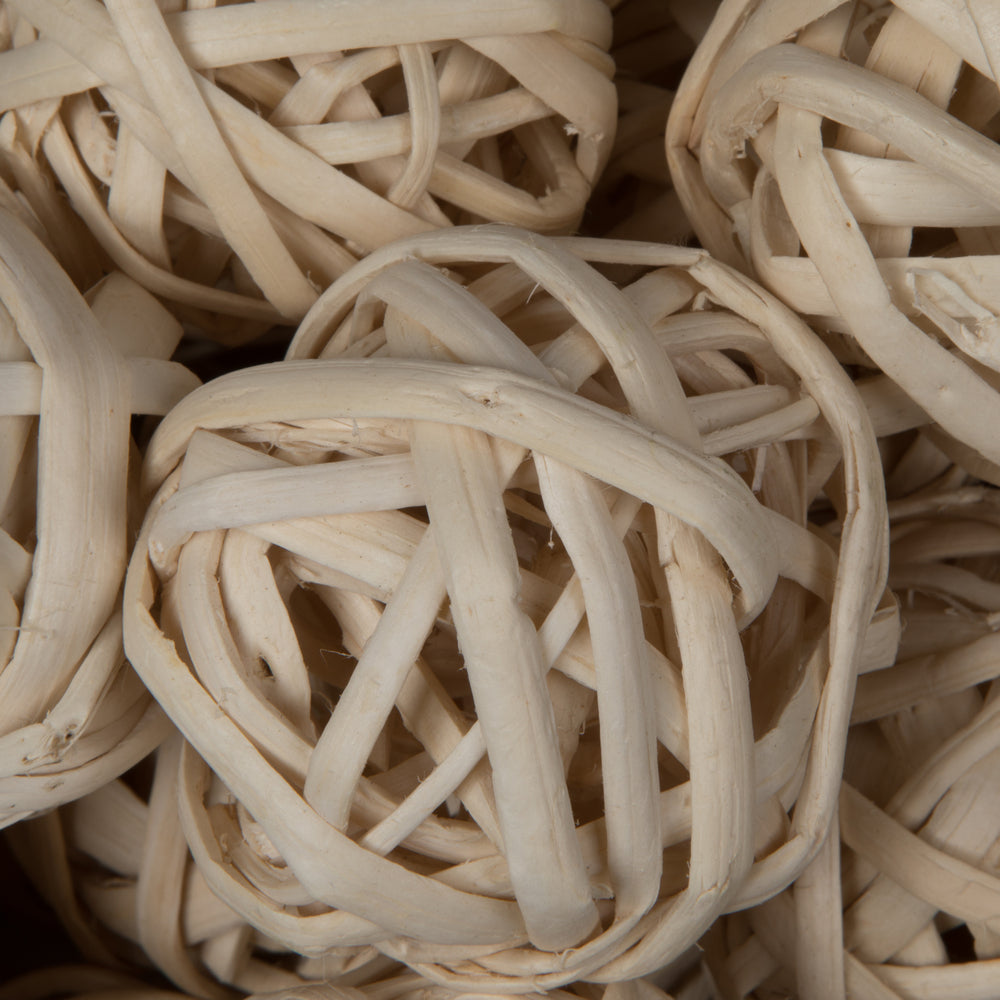 Vickerman Natural Botanicals 2.4" Kambu Ball Bleached. Includes 50 pieces per Pack.