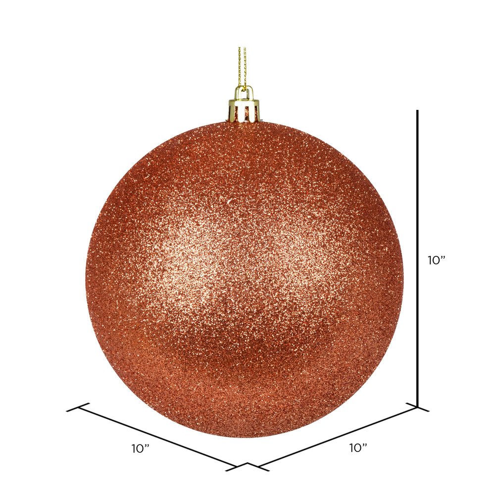 Vickerman 10" Coral Glitter Ball Ornament