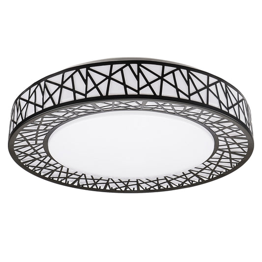 ASD Lighting LED Flushmount Loft 16" 28W 120V CCT Selectable 2700/3000/3500/4000/5000K Dimmable Black ETL