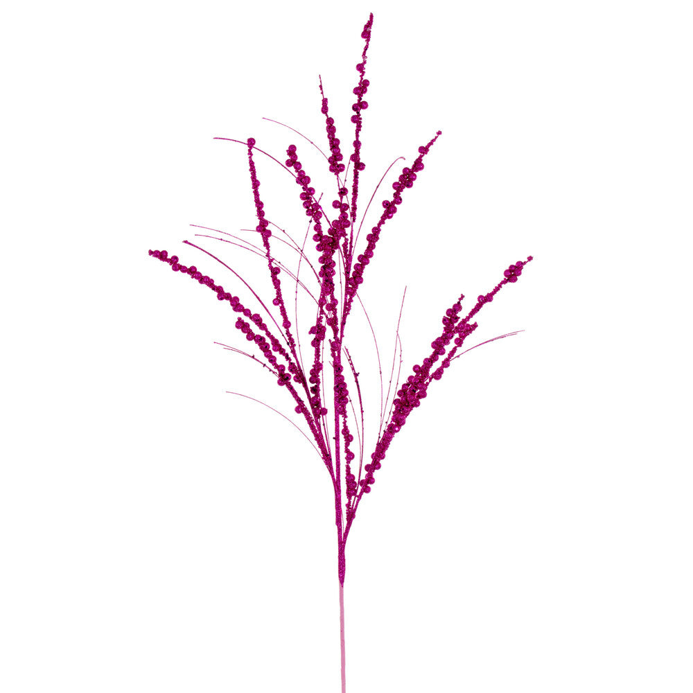 Vickerman 36" Hot Pink Berry Twig Glitter Spray 6 per bag.
