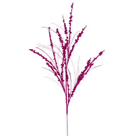 Vickerman 36" Hot Pink Berry Twig Glitter Spray 6 per bag.