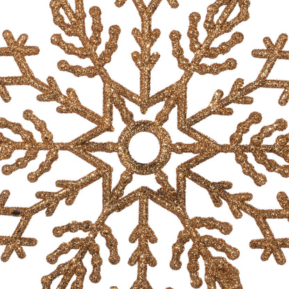 Vickerman 8" Rose Gold Glitter Snowflake Christmas Ornament 12 per Box