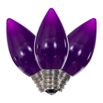 Vickerman C7 Ceramic LED Purple Bulb  Nickel Base  120V .6 Watts  3 diodes 25 Bulbs per bag