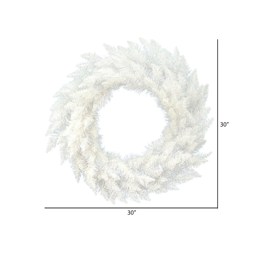 Vickerman 30" Sparkle White Spruce Artificial Christmas Wreath Unlit