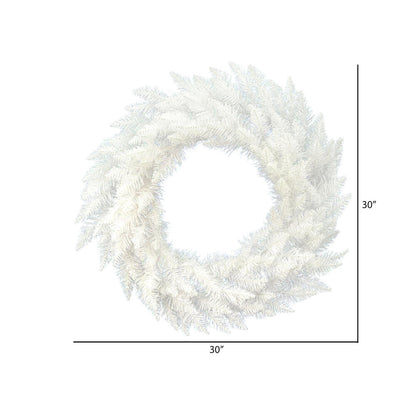 Vickerman 30" Sparkle White Spruce Artificial Christmas Wreath Unlit