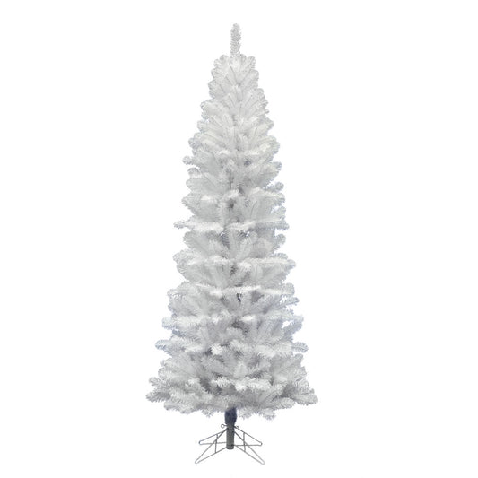 Vickerman 5.5' White Salem Pencil Pine Artificial Christmas Tree Unlit