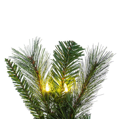 Vickerman 9' x 14" Brighton Pine Artificial Garland with 100 Dura-Lit® Warm White LED Mini Lights and 250 PE/PVC Tips.