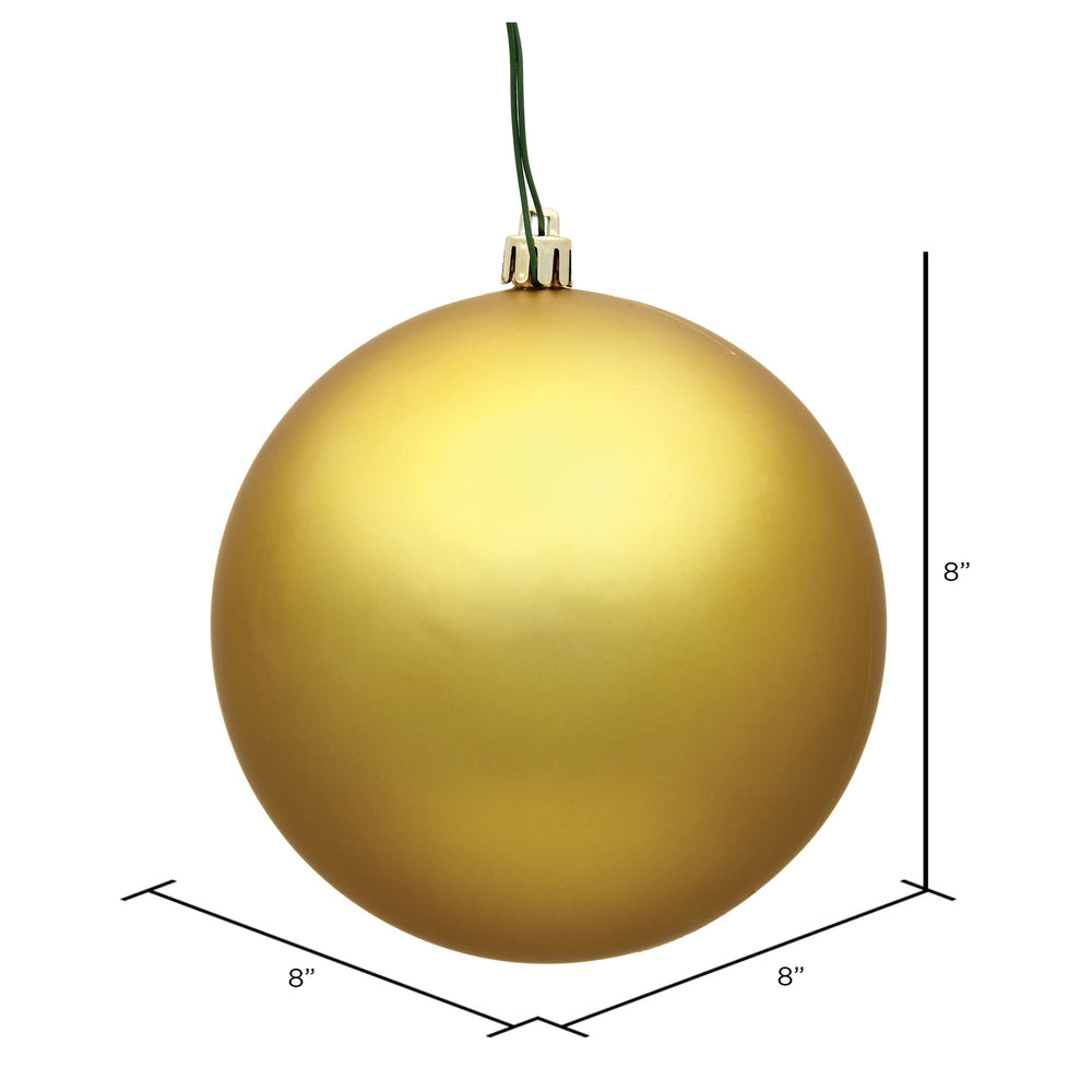 Vickerman 8" Gold Matte Ball Ornament