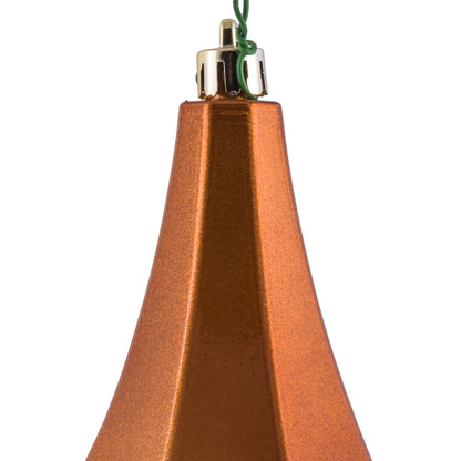 Vickerman 8" Copper Candy Finish Diamond Finial Ornament Pack of 2