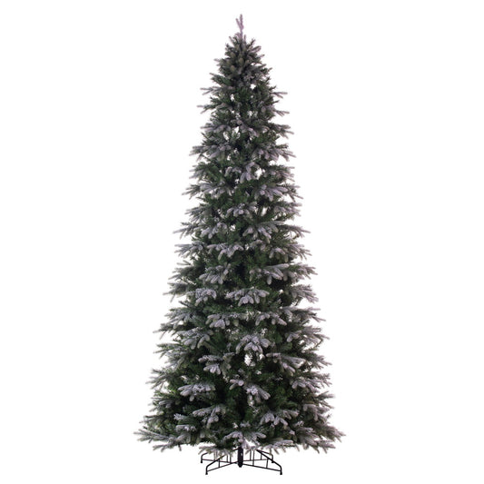Vickerman 12' x 62" Frosted Douglas Fir Artificial Slim UnLit Christmas Tree.