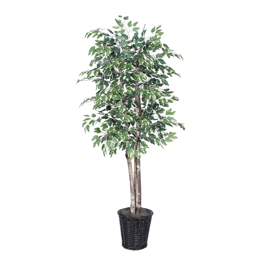 Vickerman 6' Artificial Variegated Deluxe Rattan Basket.