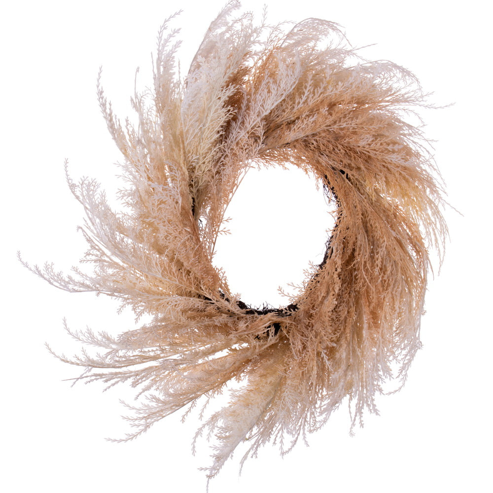 Vickerman 20.5" Ivory Artificial Reed Grass Wreath.
