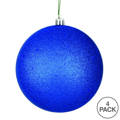 Vickerman 6" Midnight Blue Sequin Ball Ornament 4 per Bag