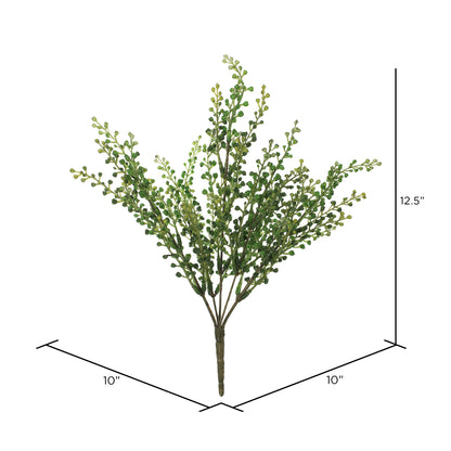 Vickerman 12.5" Artificial Green Eucalyptus Bush Spray.