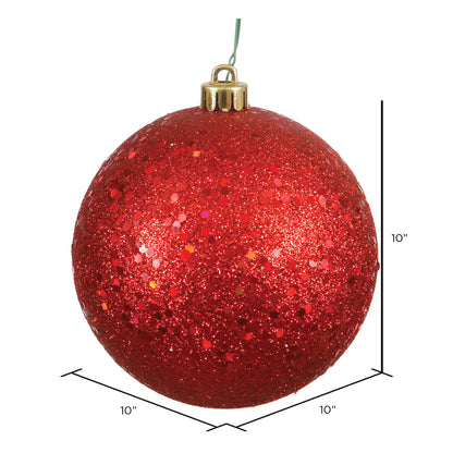 Vickerman 10" Red Sequin Ball Ornament