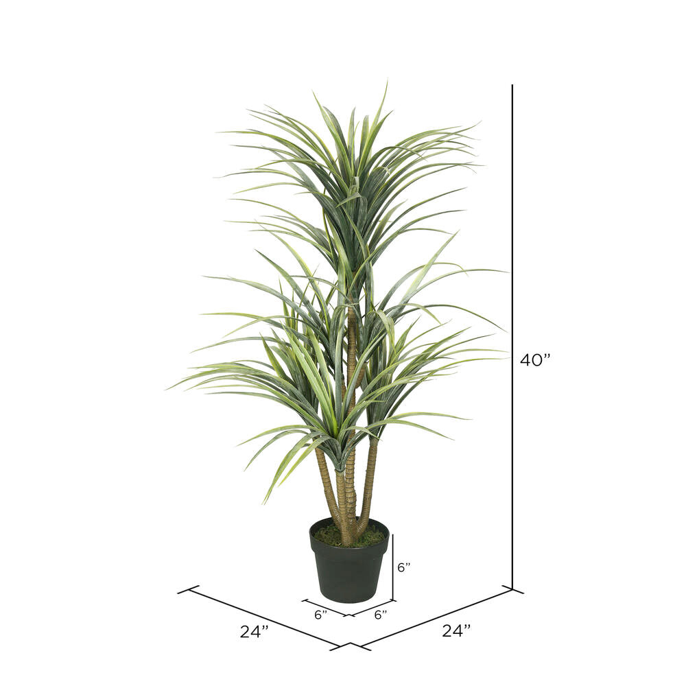 Vickerman 40" Artificial Potted Green Yucca