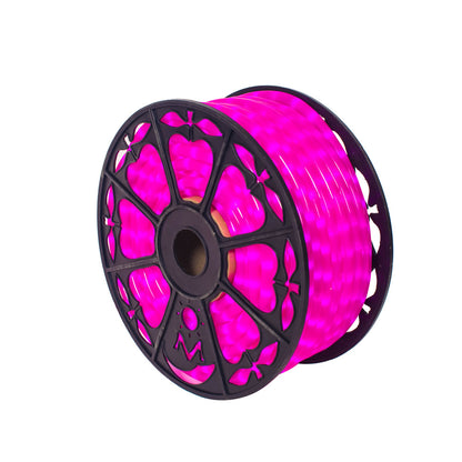 Vickerman 150' x .5" Fluorescent Pink LED Rope Light Spool 120 Volt.