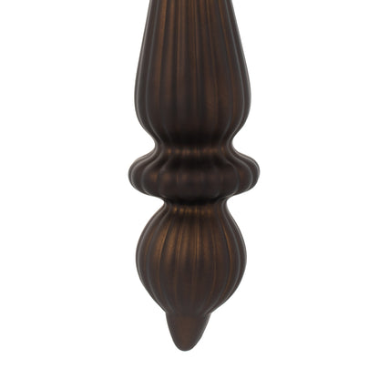 Vickerman 14" Chocolate Matte Finial Drop Christmas Ornament UV Treated with Drilled and Wired Cap 2 per bag