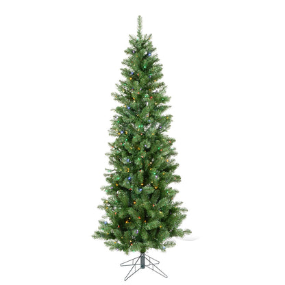 Vickerman 6.5' Salem Pencil Pine Artificial Christmas Tree300 Multi-Colored LED Dura-lit Lights