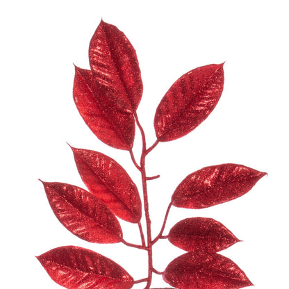 Vickerman 6' Red Artificial Gardenia Glitter Garland.