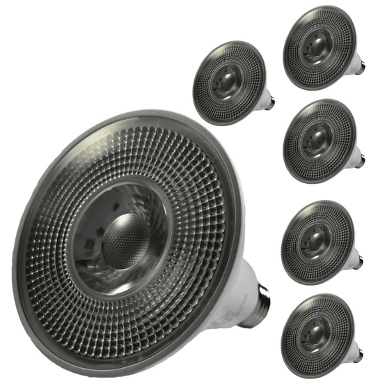 Damar PAR38 LED Flood Light Bulb 15W E26 Medium Base 3000K Soft White Ideal for Track & Recessed Spot Light Bulbs 120V 1200 Lumens Dimmable 58° Beam Spread White Finish Pack of 6