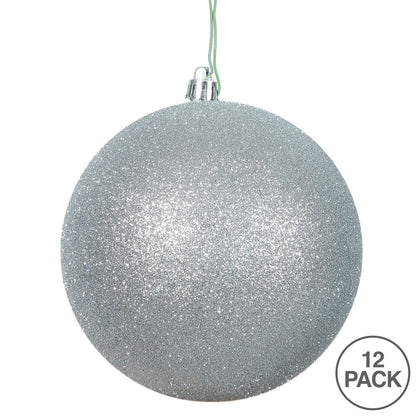 Vickerman 2.75" Silver Glitter Ball Ornament 12 per Bag