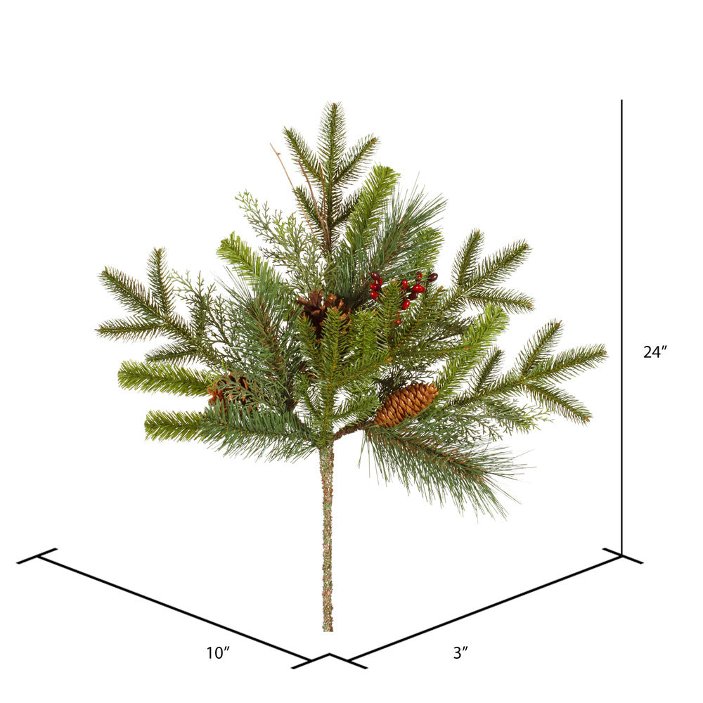 Vickerman 24" Artificial Cibola Mixed Berry Christmas Spray
