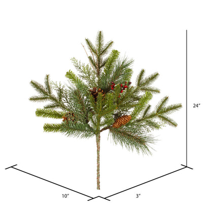 Vickerman 24" Artificial Cibola Mixed Berry Christmas Spray