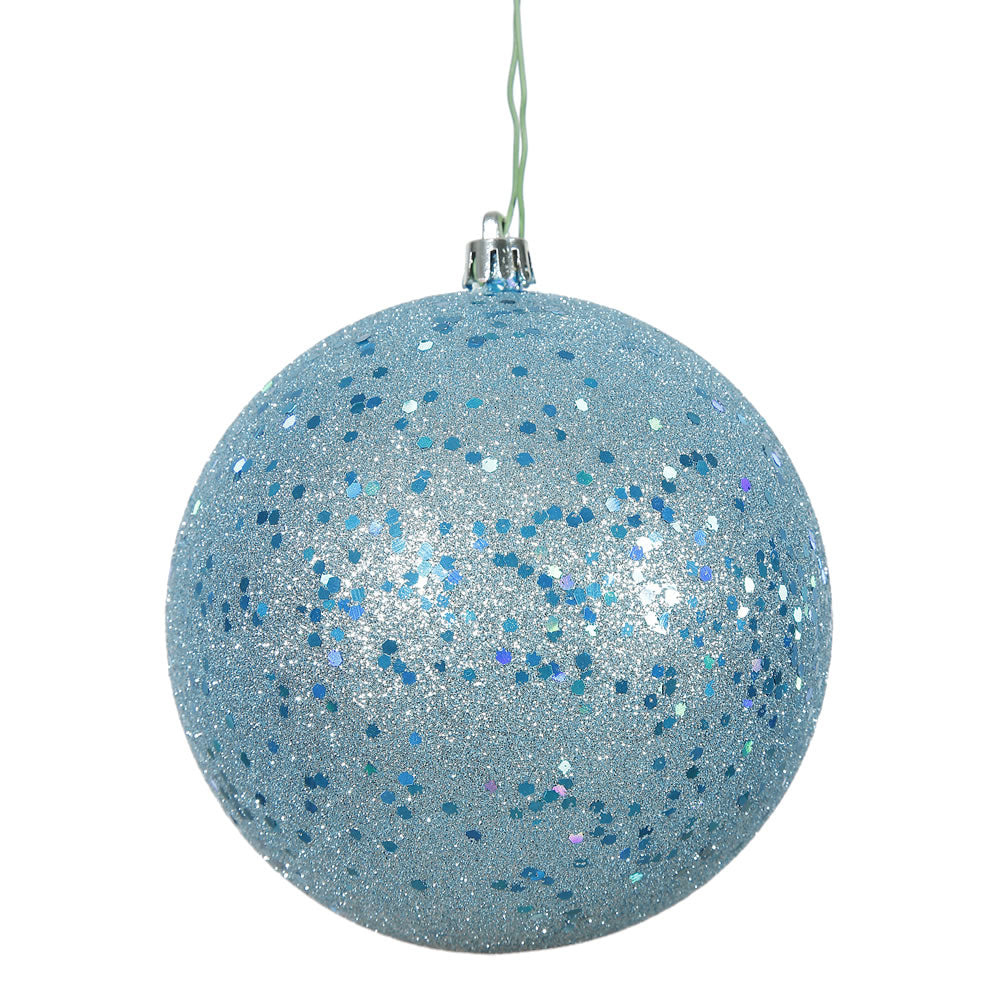 Vickerman 4.75" Baby Blue Sequin Ball Ornament 4 per Bag