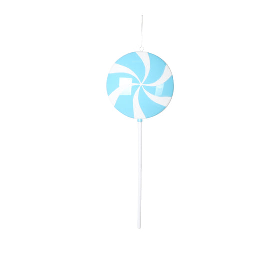 Vickerman 26" Baby Blue Flat Round Lollipop on stick.