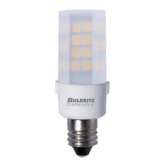 BULBRITE LED T4 CANDELABRA SCREW (E12) 4.5W DIMMABLE LIGHT BULB 2700K/WARM WHITE 35W INCANDESCENT EQUIVALENT