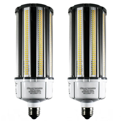 Damar- LED Corn Cob Post Top Bright Light Bulb Type B Ballast Bypass 45W /54W/63W E26 Medium Base 30K/40K/50K Color Selectable 6750/8100/9450 Lumens 120-277VAC Pack of 2- for Warehouse Garage Home