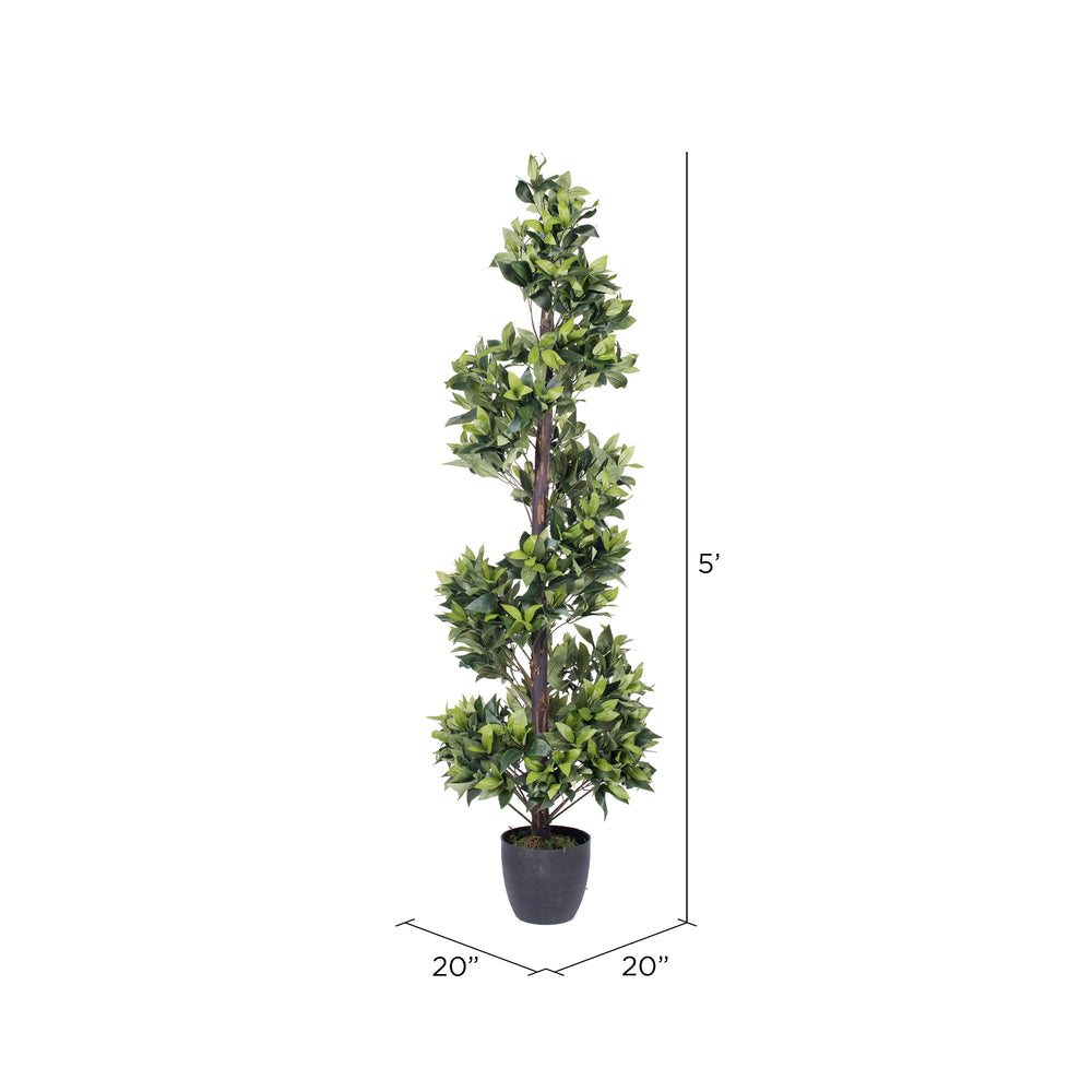 Vickerman 5' Artificial Spiral Bay Tree.