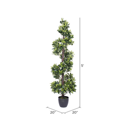 Vickerman 5' Artificial Spiral Bay Tree.