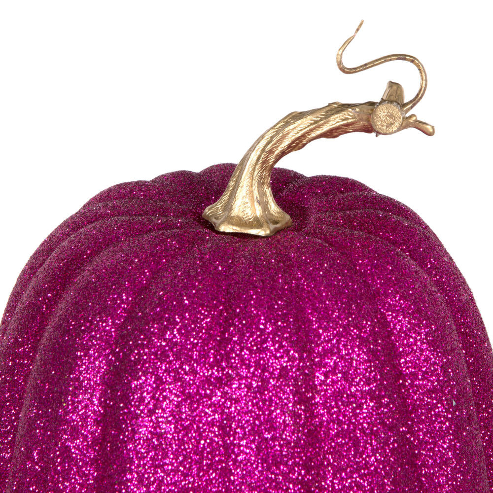 Vickerman 8" Pink Pumpkins Set of 3. Three pieces assorted Fabric pumpkin with polystyrene inner.