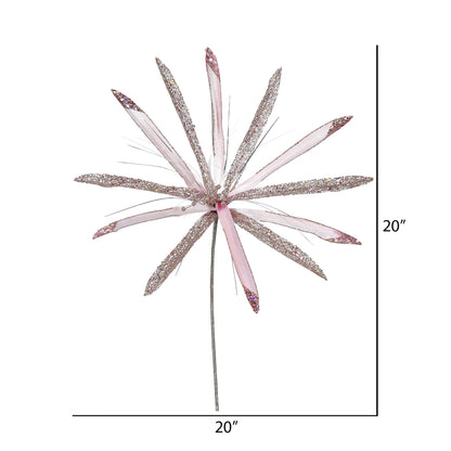 Vickerman 24" Pink Velvet Papyrus Artificial Christmas Pick 3 per Bag