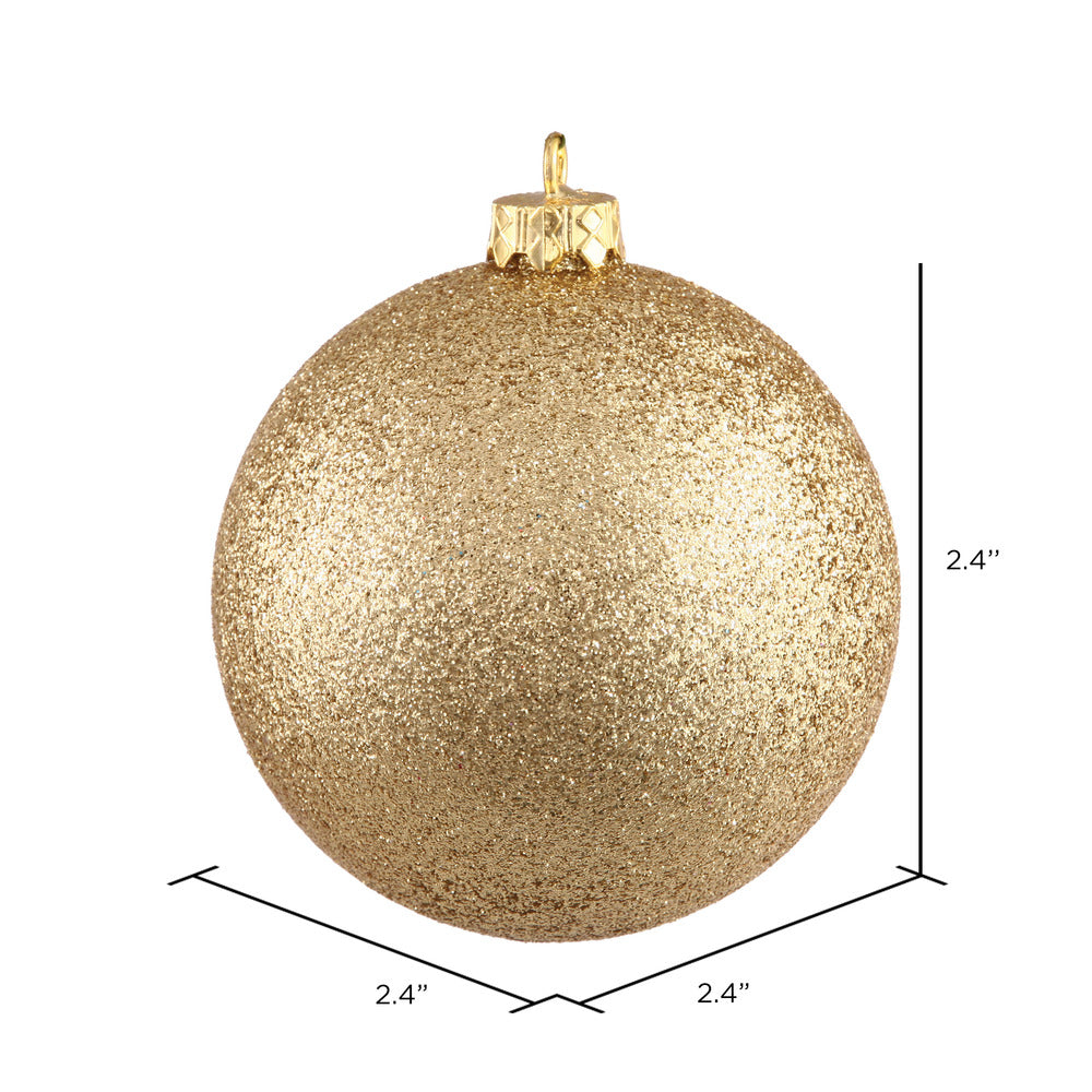 Vickerman 2.4" Gold 4-Finish Ball Ornament Assortment 24 per Box