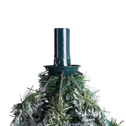 Vickerman 7.5' Flocked Alaskan Pine Artificial Christmas Tree Multi-Colored LED Dura-Lit lights