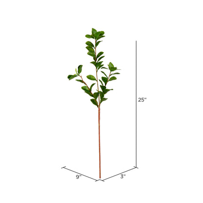Vickerman 25" Artificial Green Horse Chestnut Leaf Spray. Includes 6 sprays per pack.