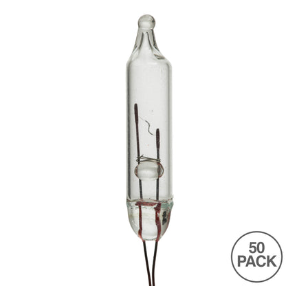 Vickerman Clear Glass Incandescent Mini Bulb with Pinched Base 2.5 Volt 200mA 500/Bag