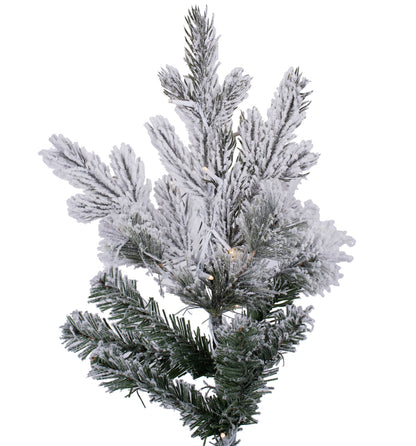 Vickerman 12' x 84" Flocked Kiana Artificial Christmas Tree 3mm LED Color Changing Lights